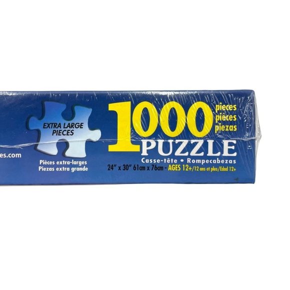 Santa's Truck FORD Red Pick-Up 1000 pc Christmas Puzzle Licensed Robert Kramer - Picture 9 of 10